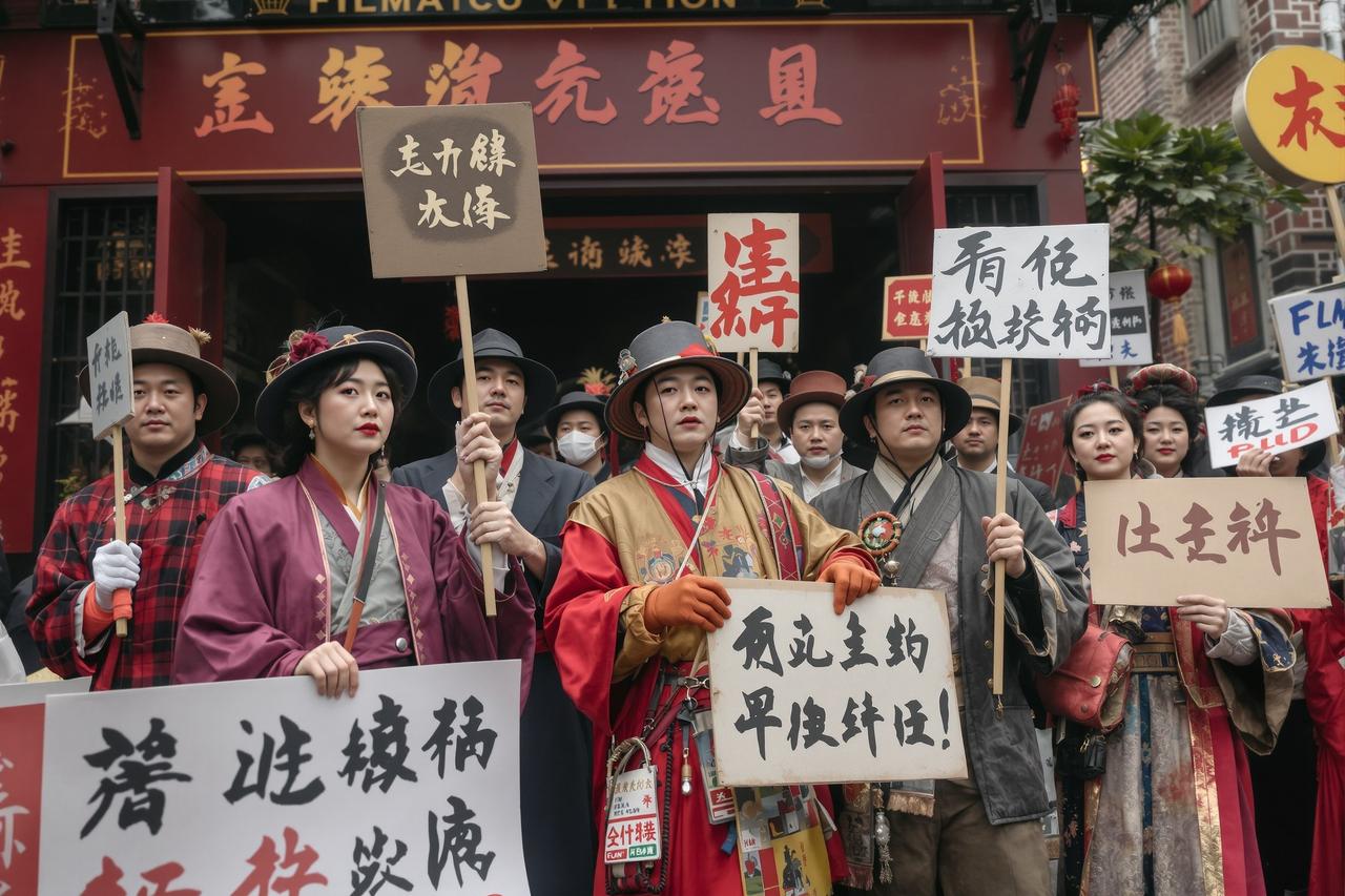 现场直击:某影视城古装群演大规模罢工,烈日下举牌控诉 - 最新吃瓜网站 现场直击:某影视城古装群演大规模罢工,烈日下举牌控诉 - 最新吃瓜网站