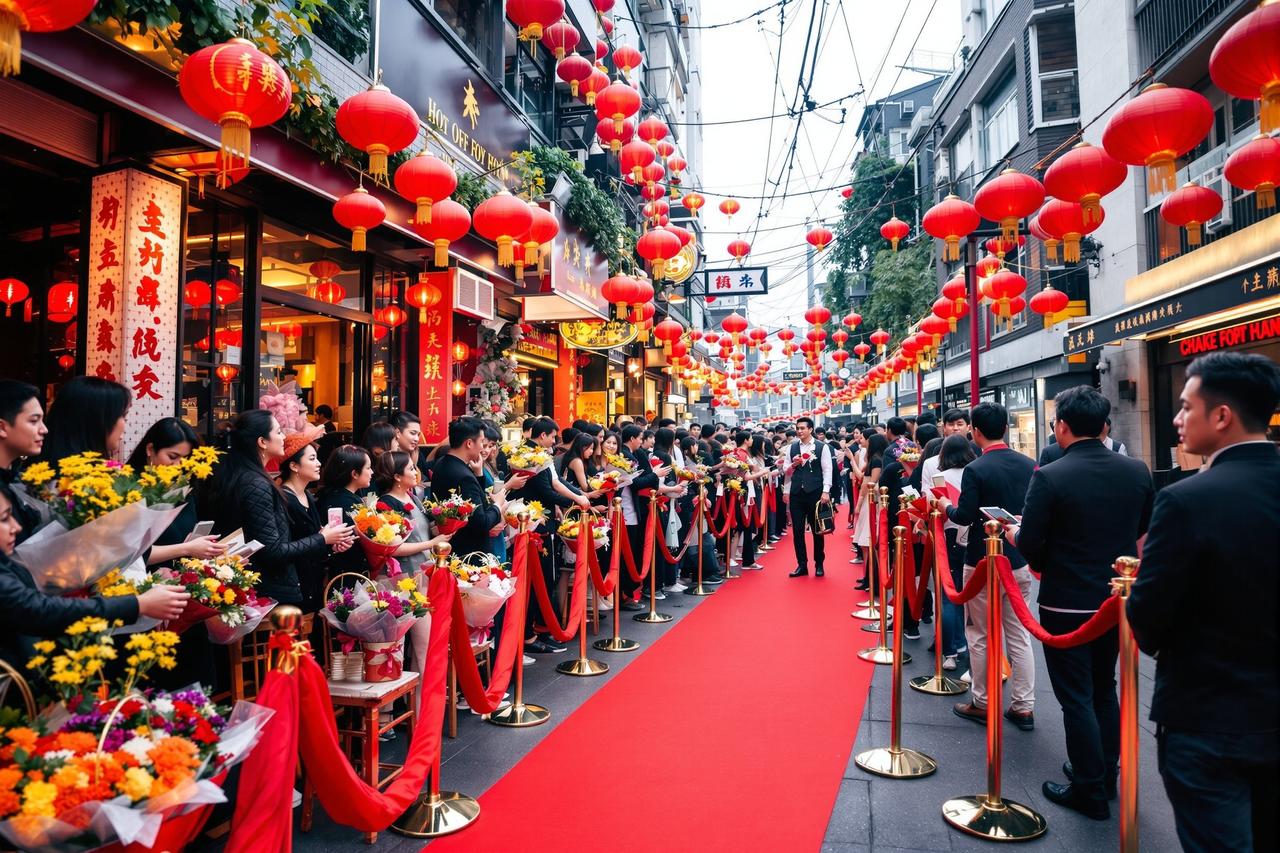 现场直击:某明星火锅店开业现场,粉丝凌晨三点开始排队 - 最新吃瓜网站 现场直击:某明星火锅店开业现场,粉丝凌晨三点开始排队 - 最新吃瓜网站